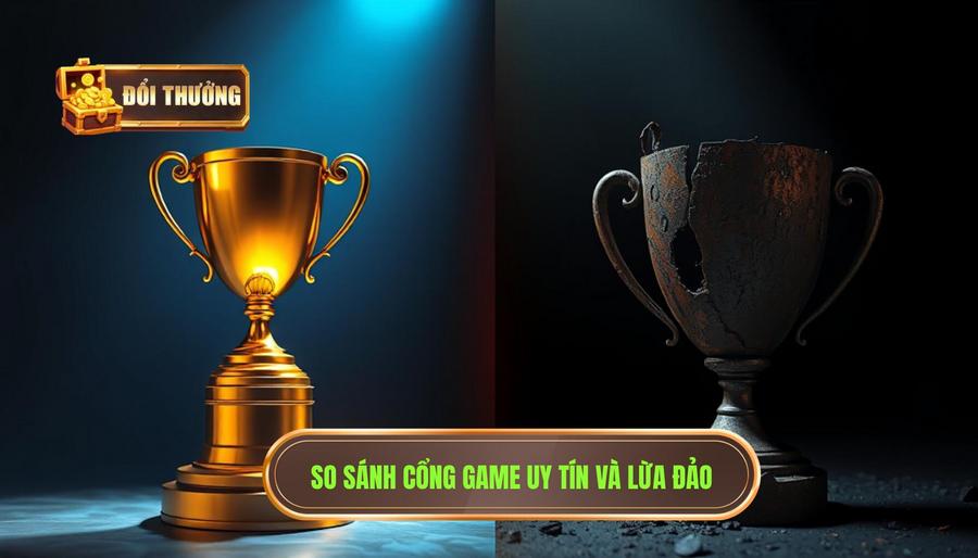 Bảng so sánh giữa Cổng game uy tín và Cổng game lừa đảo